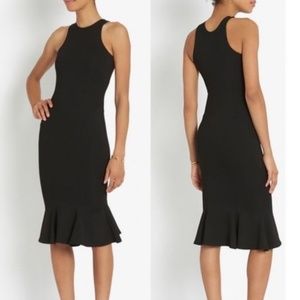 SOLD!!! Nadia Tarr Black Trumpet Dress, Size Small